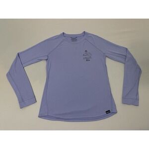 Patagonia Blue Graphic Capilene Long Sleeve Cool Trail T-Shirt Women's Size XS